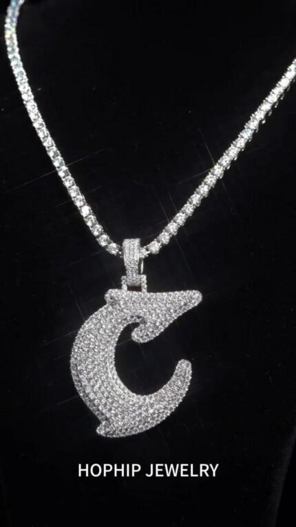 Sliver/Gold Luxury Custom Moissanite Diamond Pendant