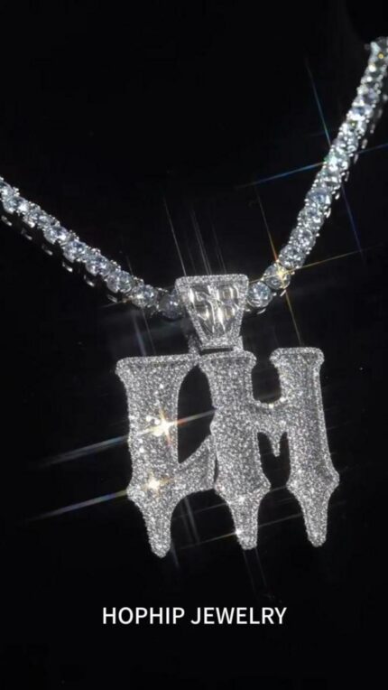 Sliver/Gold Luxury Custom Moissanite Diamond Pendant